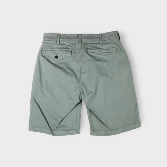 Wellen Shorts Mens Size 31 Green Chino Flat Front Casual 9 Inseam Huckberry Golf - Picture 5 of 6